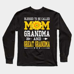 Blessed To Be Called Mom Grandma Great Grandma Mother's Day Long Sleeve T-Shirt